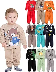 Kit Sortido 4 Peças Moletom Peluciado Menino Bebê Inverno - 2 Conjuntos Moletom Masculino Infantil Flanelado para Frio