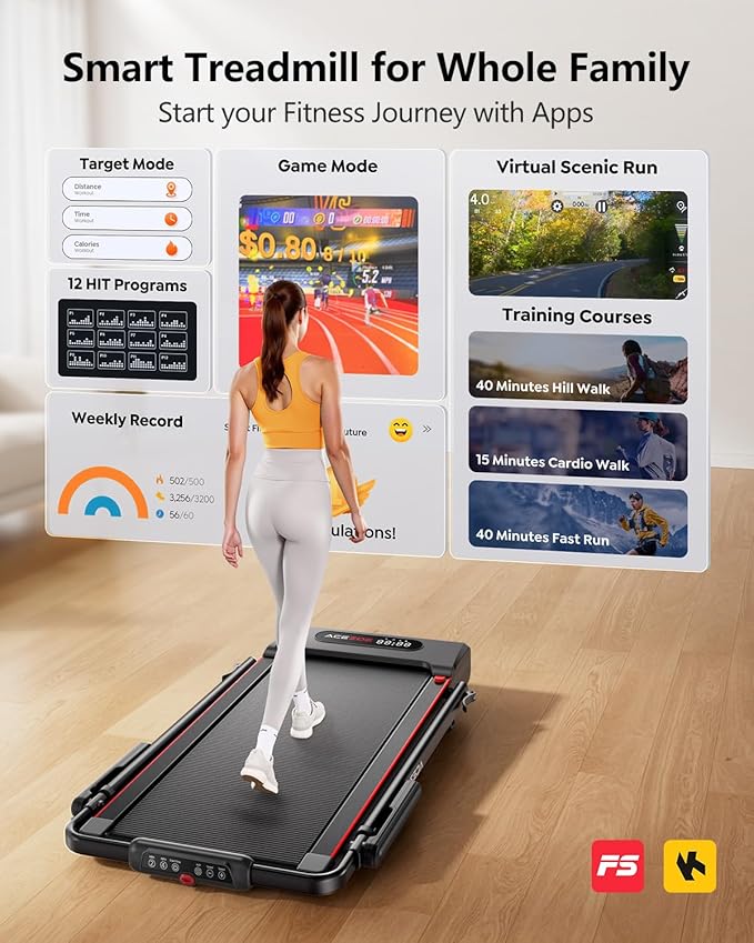 Caminadora Plegable con Inclinación Manual 2.5HP 12 Programas Red Line miniatura 5