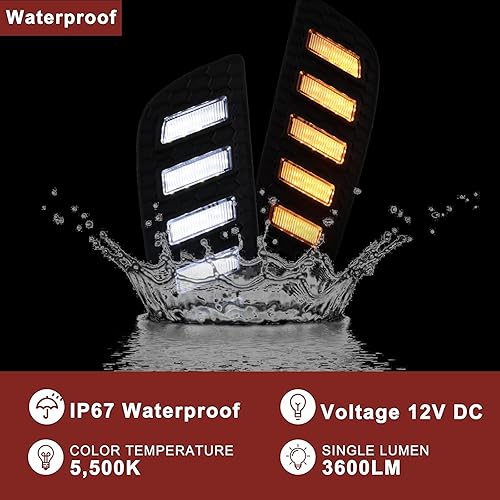 Miniatura 4 de BINQIGOO Luces antiniebla LED para parachoques delantero compatibles con Mazda CX-50 2023-2024 DRL Accesorios para lámparas de señal de giro