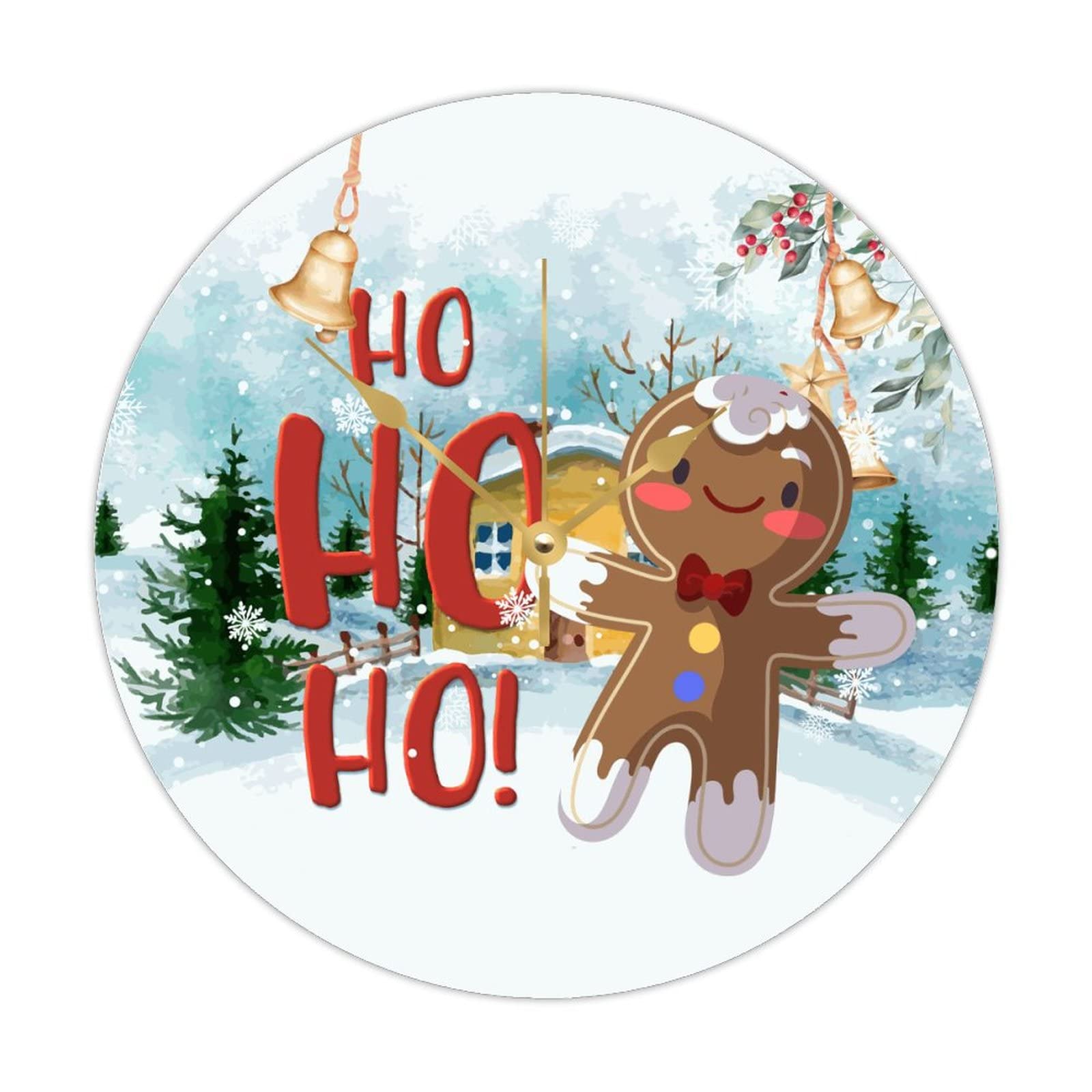Décoration d'intérieur pour cuisine avec cette horloge murale ronde de Noël
