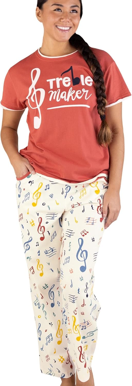 Lazy One Women’s Aquatic Pajama Set – Cute Ocean & Coastal Animal Loungewear for Comfort and Fun