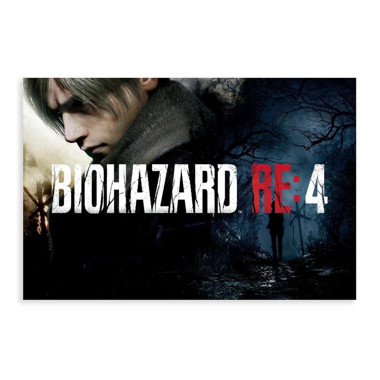 Poster Toile Resident Evil 4 Remake - Décoration Murale Jeu Vidéo 50x75 Cm
