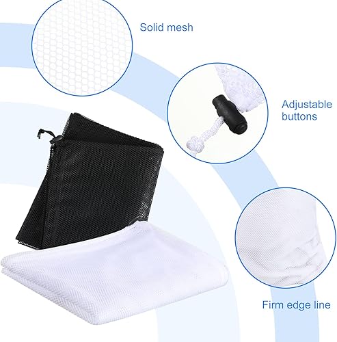 Miniatura 4 de Berlune Paquete de 30 bolsas de malla grandes de 24 x 36 pulgadas para lavandería, bolsas de lavado, material de malla resistente cerrado con