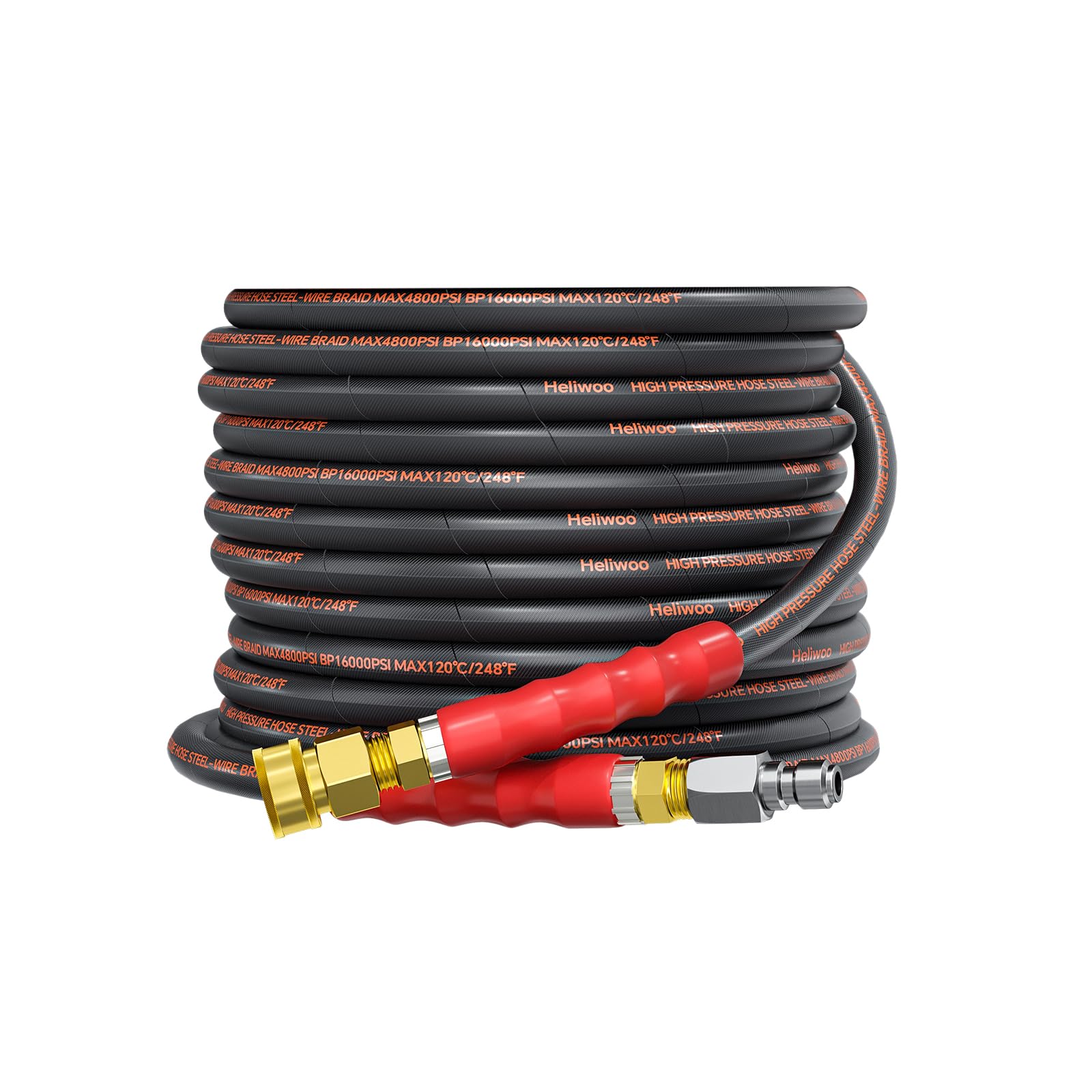 25FT Pressure Washer Hose 3/8" 4800PSI Kink Resistant