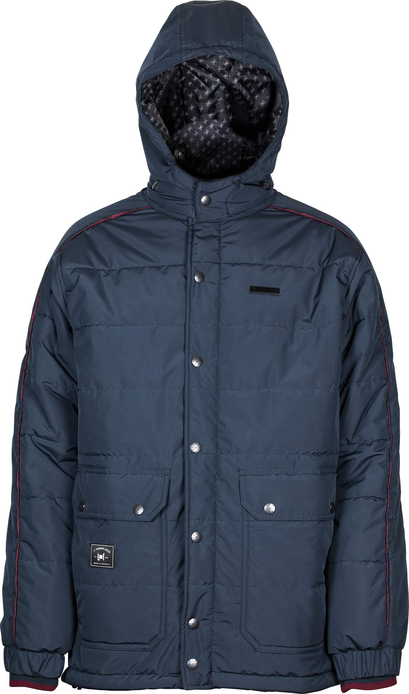 L1 Premium Goods Redmond Men's Snowboard Jacket, Ink-Wine, L