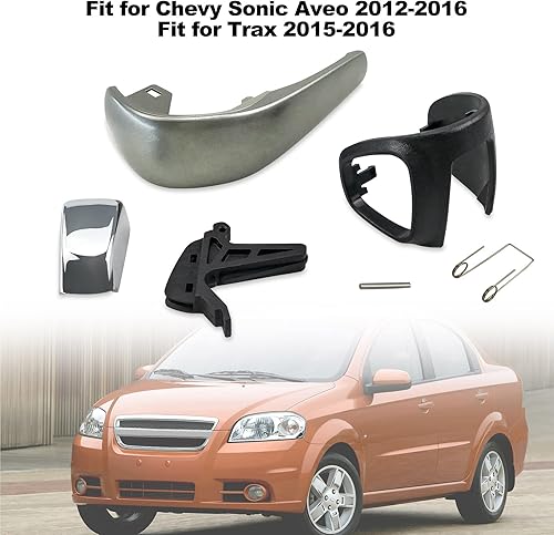Vista 4 de Kit de perilla de palanca de cambios automática para Chevy Sonic Aveo 2012-2016 Trax 2015 2016 Reemplazar 42423234 95393161 42539736 Kit de cubierta
