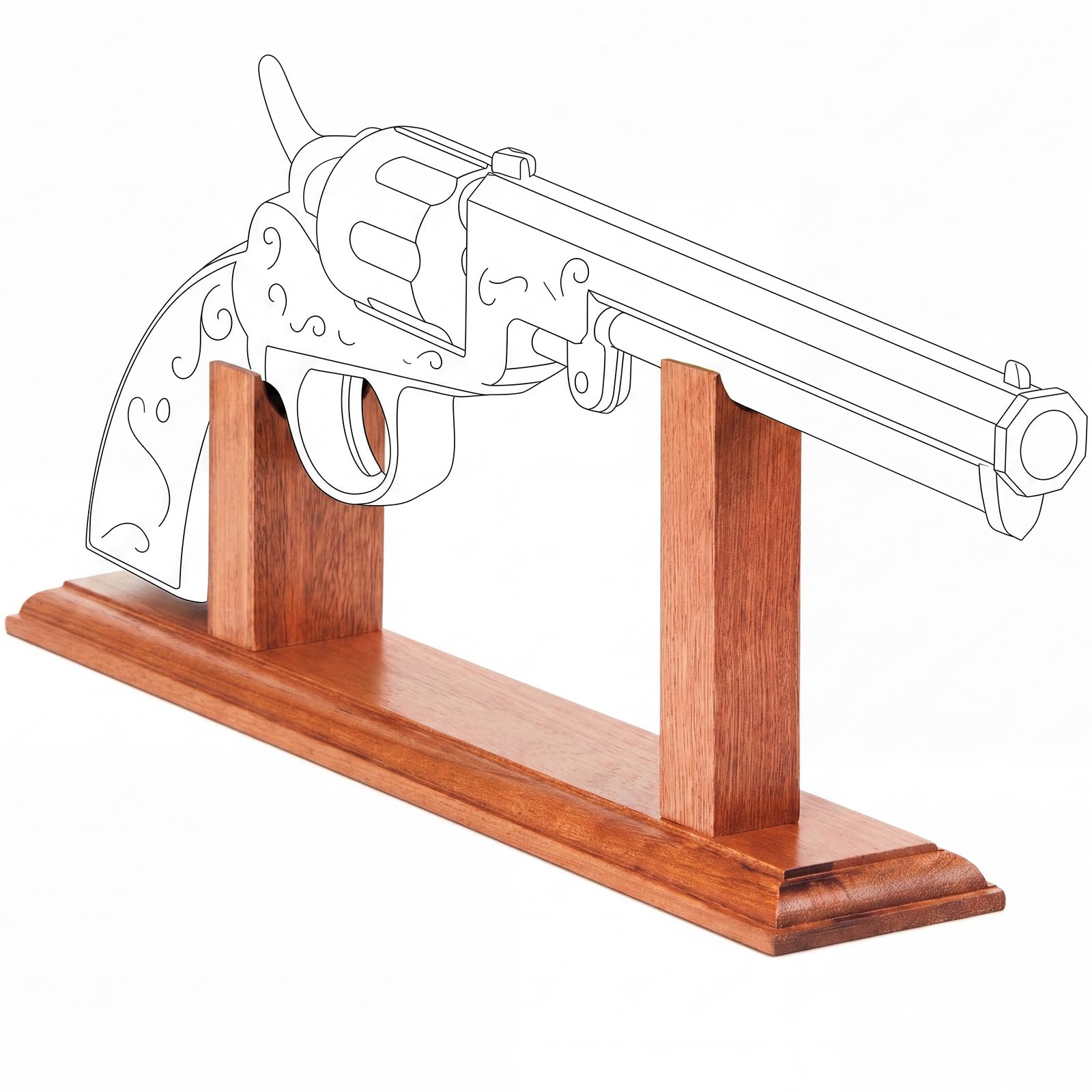 Wooden Pistol Stand Display