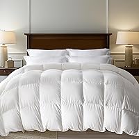 Vista 1 de puredown® Edredón de plumas de ganso tamaño Queen de gran tamaño, relleno de edredón de invierno 100% algodón, relleno de edredón pesado de nube