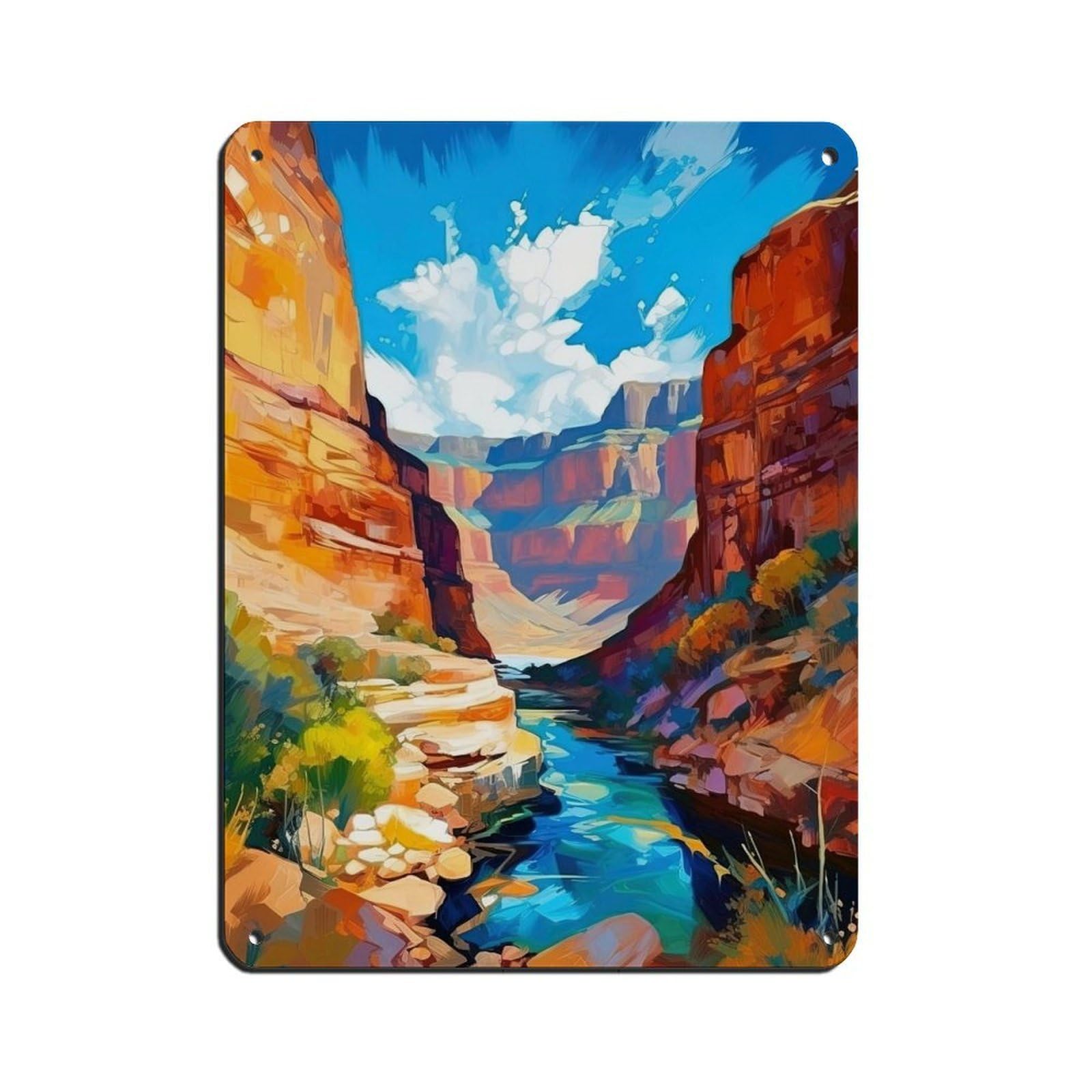 Panneau en métal vintage Grand Canyon pour habiller un mur vide avec style