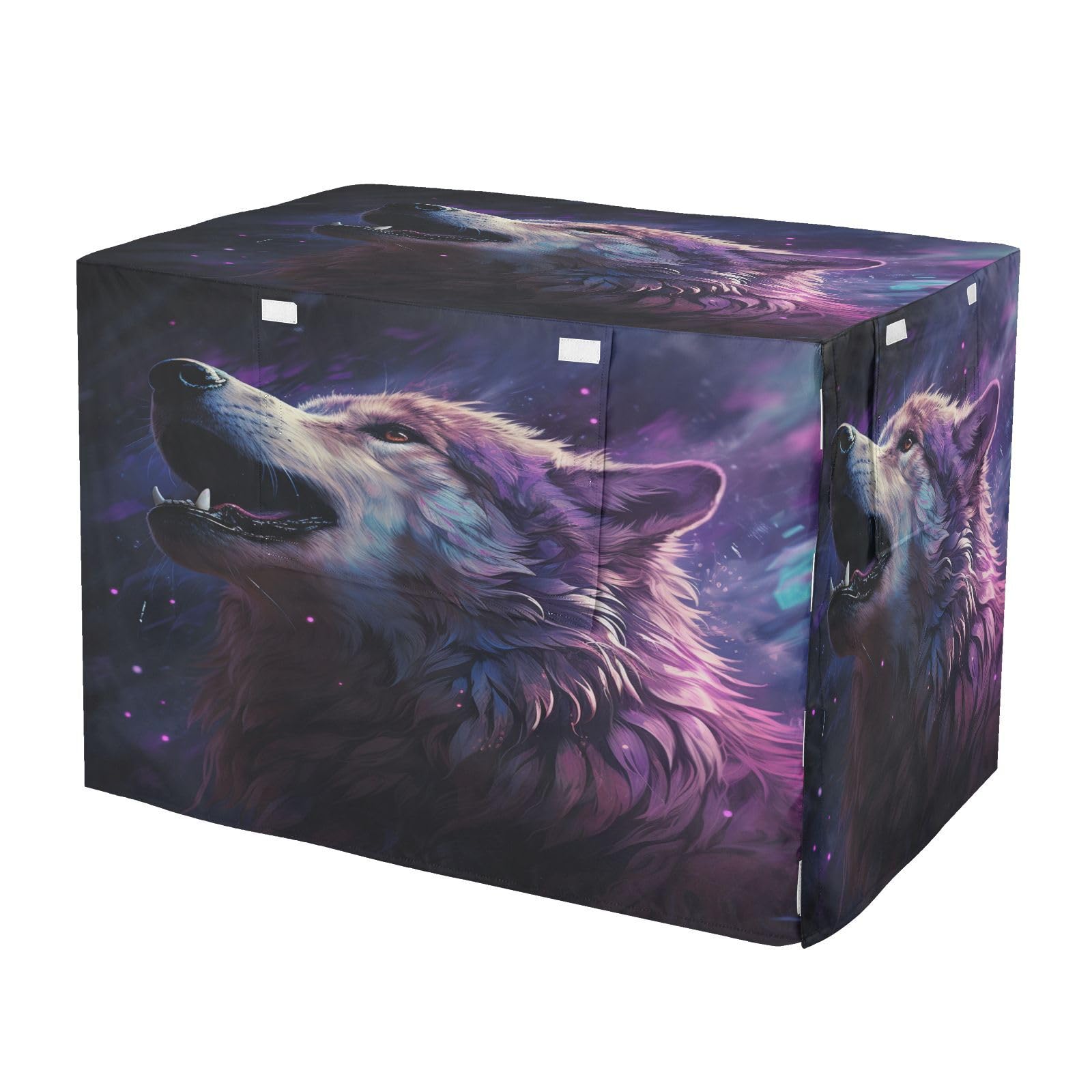 Housse pour cage loup hurlant violet contre le stress et l'humidité des animaux