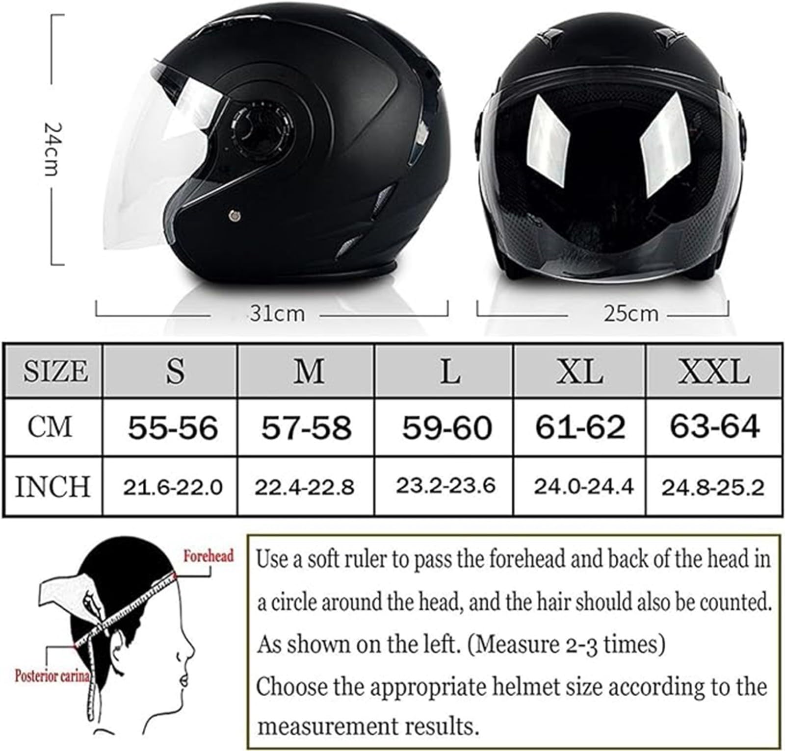 Casco Moto retrò Casco Jet Bluetooth Casco Scooter con Visiera Casco Ciclomotore Bluetooth 3/4 Donna Uomo Casco Aperto Omologato ECE D,S55-56CM