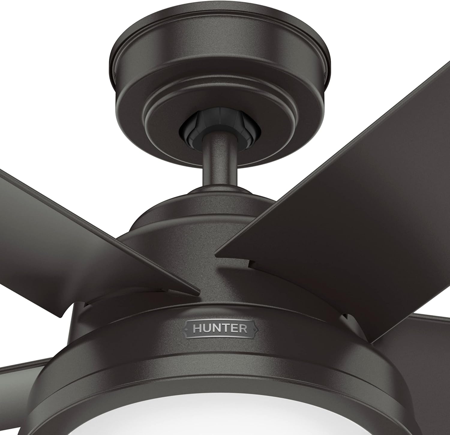 Hunter Fan 44 inch Casual Noble Bronze Outdoor Ceiling Fan with LED Light Kit and Pull Chain (Renewed)