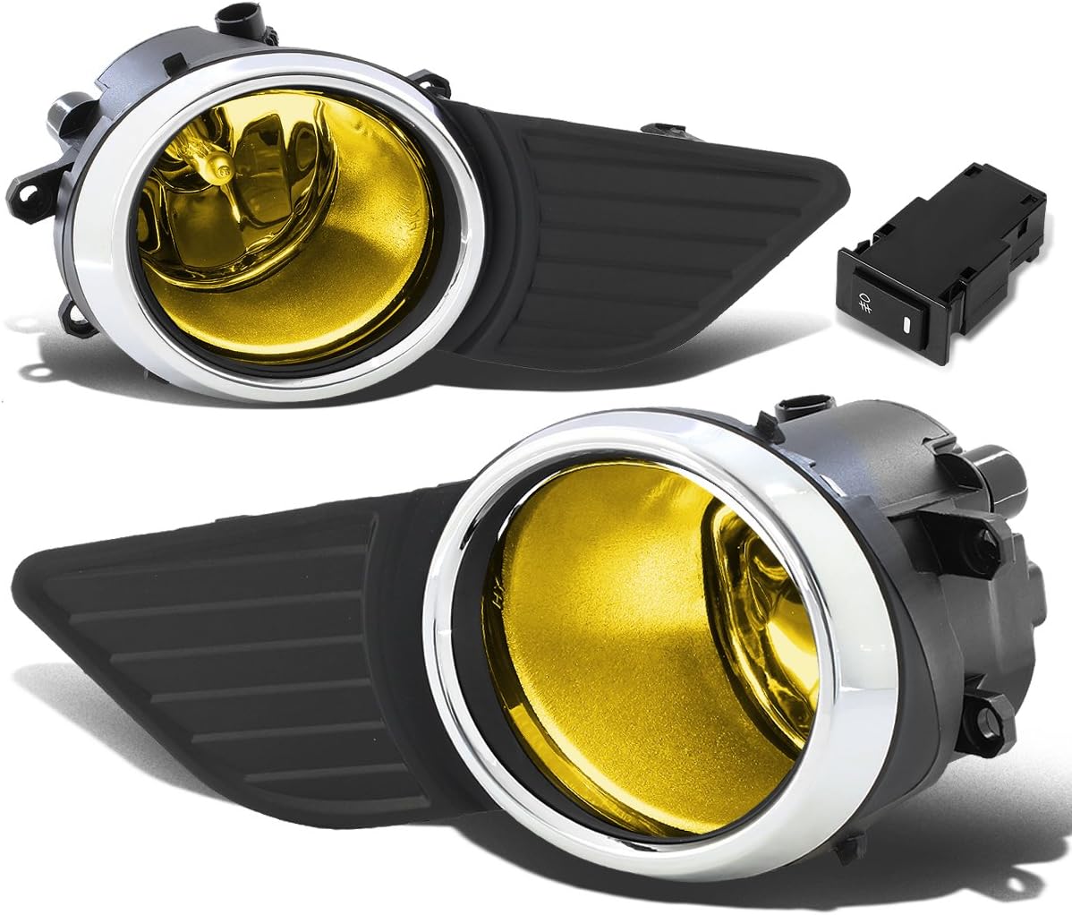 DNA MOTORING FL-ZTL-221-AM Front Bumper Fog Light With Switch Driver & Passenger Side Enhance visibility [Compatible with 11-17 Sienna]