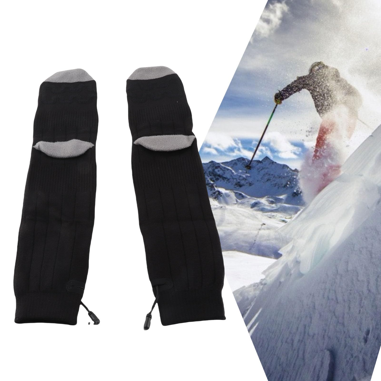 Calcetines Térmicos Suaves con Carga USB Batería de 8000 mAh para Acampar y Caminar en Invierno Calor Constante del Pie Calcetines Calefactables Eléctricos Lavables para