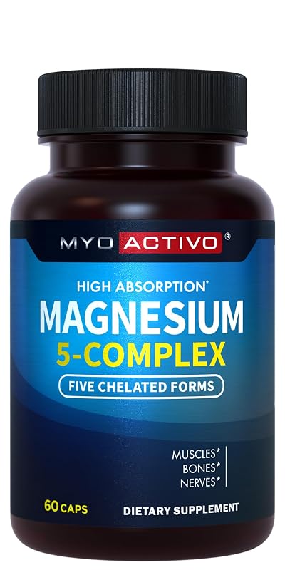 MyoActivo Complexo de Magnésio 5 em 1, 60 cápsulas