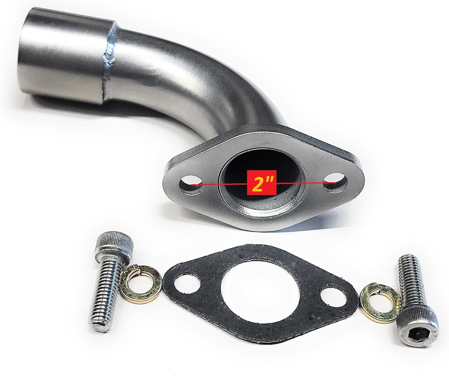 ARSPORT Low and short Exhaust Pipe adapter with female thread for Predator 301 & 420cc, GX 240 GX270 GX390