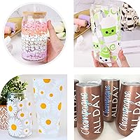 Vista 5 de TECKWRAP 001 Vinilo adhesivo inteligente permanente, 13 pulgadas x 5 pies, vinilo para proyectos de calcomanías de bricolaje, compatible