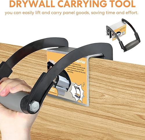 Miniatura 6 de Portapaneles, herramienta de elevación de madera contrachapada, herramienta de transporte de paneles de yeso, ahorra esfuerzo, resistente al