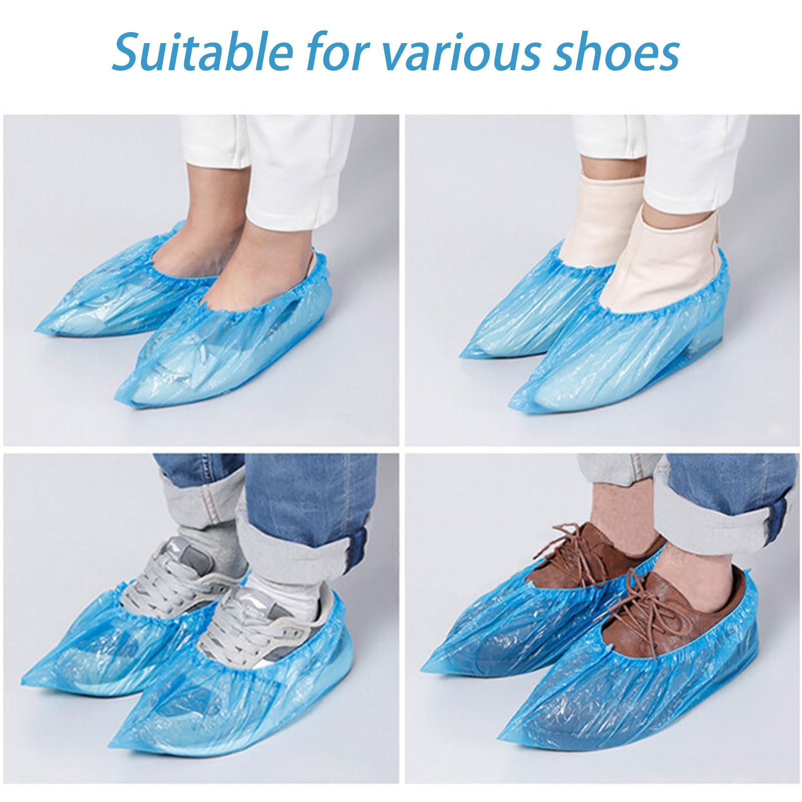 Dxcaicc Lot de 800 (400 Paires) Chaussons jetables pour Couvre-Chaussures, antidérapants, jetables, Couvre-Chaussures, Taille Unique, protecteurs recyclables