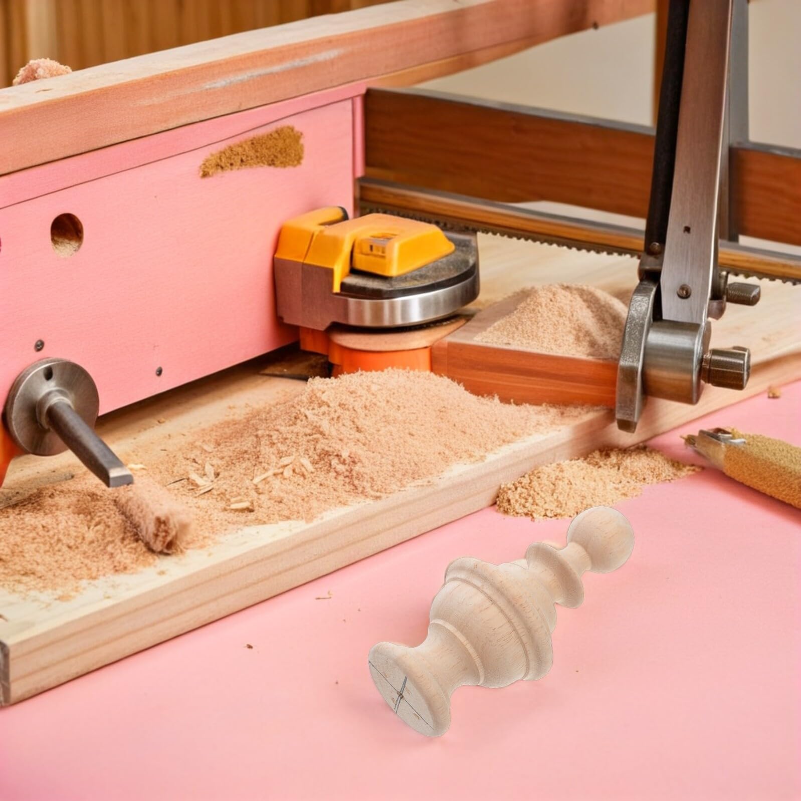 4 Piezas Remates de Madera sin Terminar para Decoración del Hogar, 4 Piezas, 6x12 Cm, Remates Tallados a Mano para Postes de Cama, Barandillas y Cortinas, Accesorios para