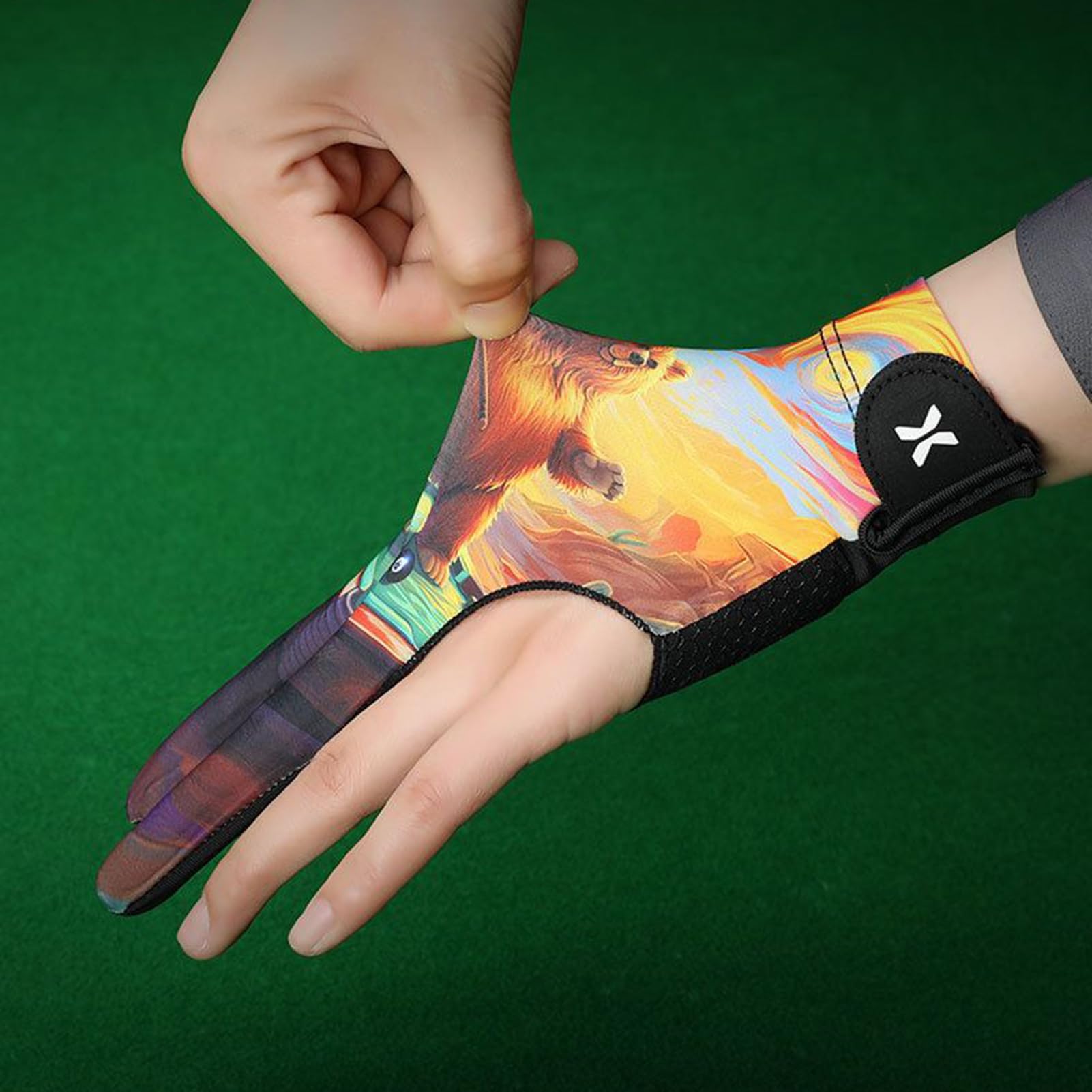 Guantes De Bîllar - Guantes De Bîllar Con Dedos Completos De 23 Cm | Seda De Hielo Elástica Suave Profesional Para Mano Izquierda | Fino Transpirable Antideslizante | Práctica De Billaringlés — view 2