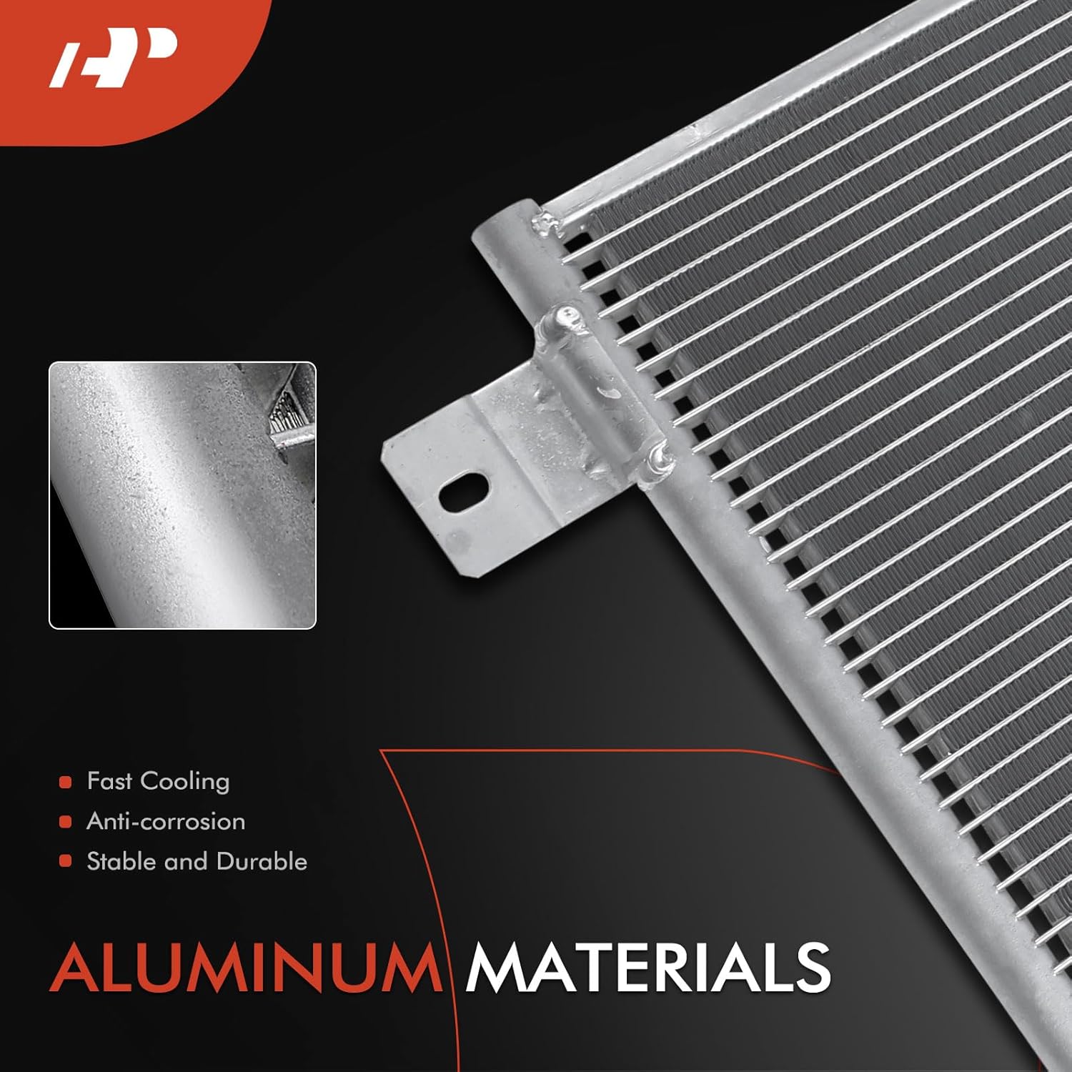 A-Premium Air Conditioning A/C Condenser Compatible with Ford F650 2001-2007, F750 2004-2007 & International Harvester 2674 1996, 4900 1991, 7300 2003-2007, 7400, 7500, 7600, 7700, 5600i 9100i SBA