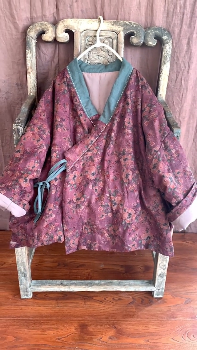 NFYM Women's Cotton Padded Short Jacket Kimono Cardigan Wrap Front