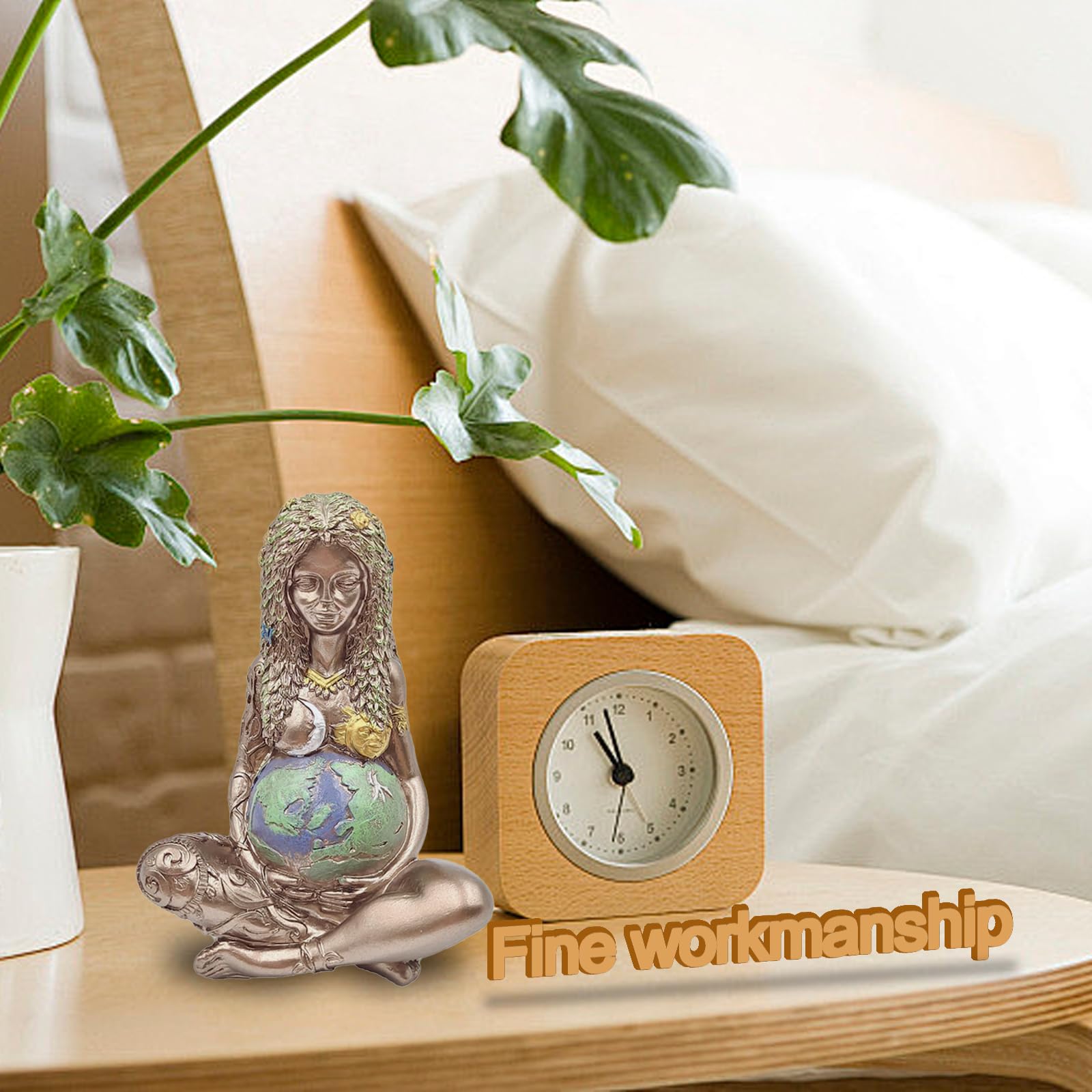 Estatua de la Madre Tierra, Diosa Gaia en Resina, Figura de Arte para Oficina, Sala, Jardín y Decoración del Hogar