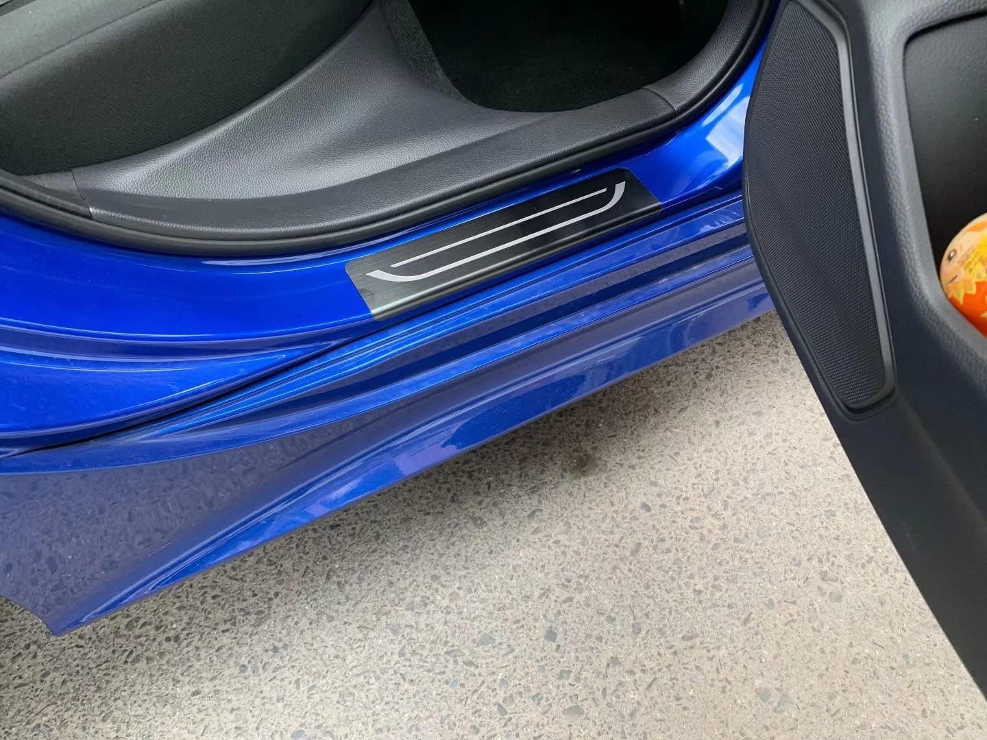 GZBFTDH Car Door Sill Scuff Plate Protector, for Honda Civic 2022 Accessories, Stainless Steel Door Entry Guard Trim Cover, Auto Interior Parts Kick Panels 4pcs
