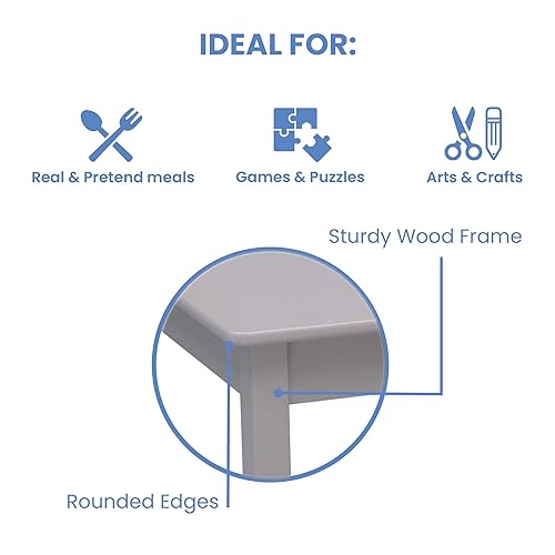 Miniatura 18 de Delta Children - MySize - Juego de 3 piezas de mesa y 2 sillas de madera para niños, ideal para artes y manualidades, meriendas y más, con Bianca