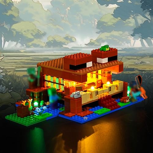 Bourvill Luz LED para Lego 21256 Minecraft The Frog House Set, versión clásica, iluminación de bloques de construcción, modelo compatible con Lego