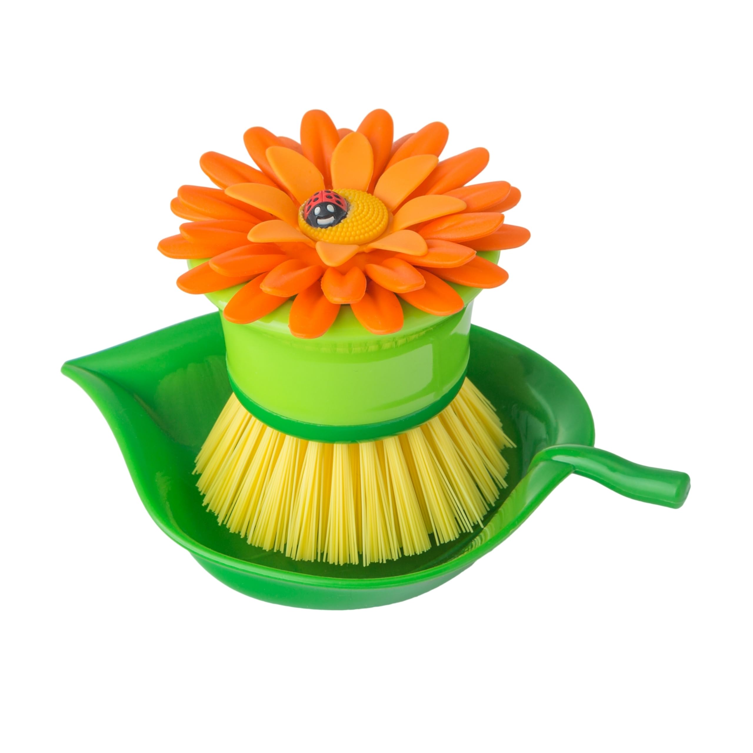 VIGAR Dishwashing Brush Bolito with Tray, Multicolor, Orange, 14,5 x 9,5 x 7,5 cm