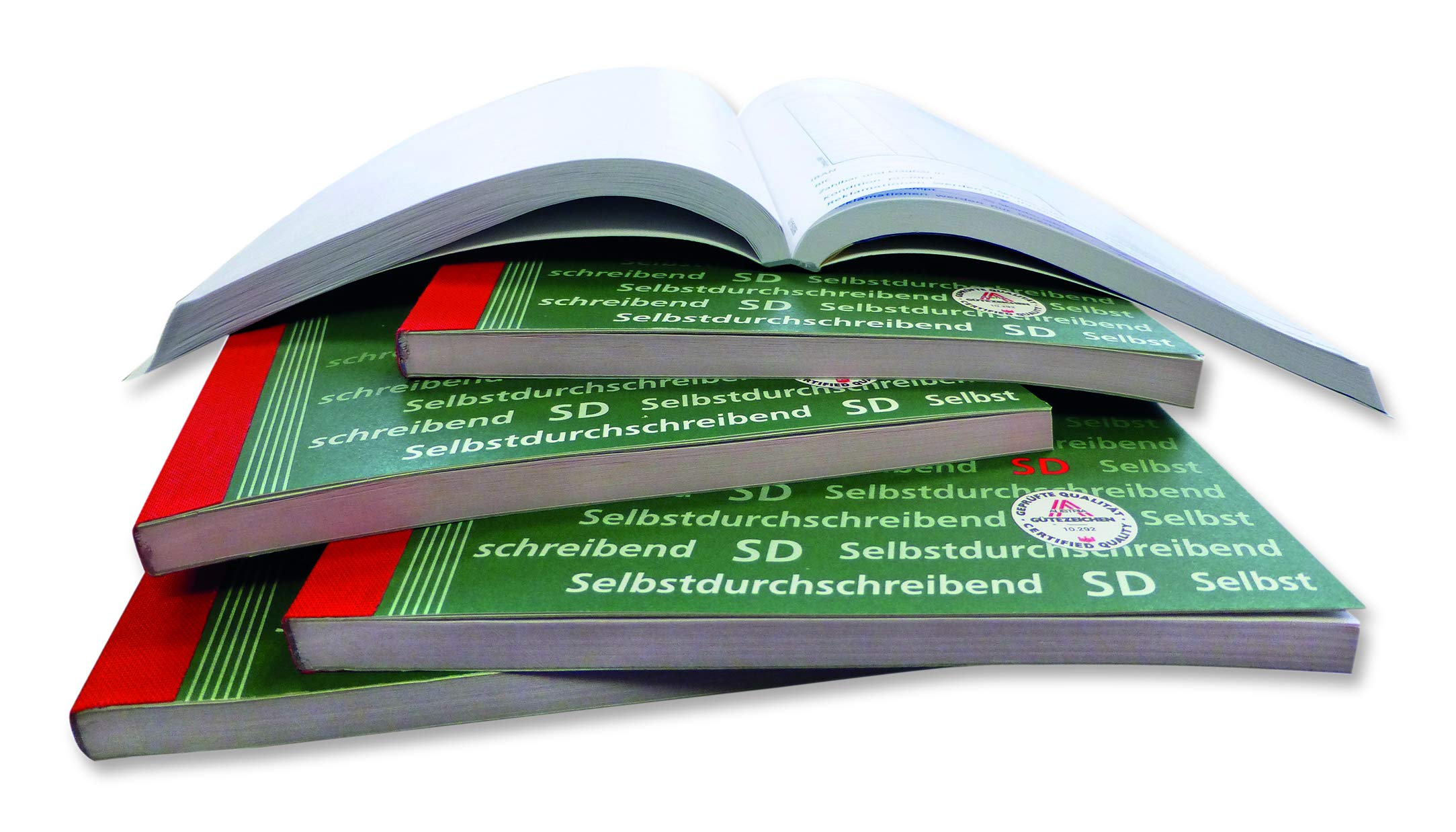 Omega Lieferscheinbuch 948 OK I Selbstdurchschreibendes DIN A4-Formularbuch im Hochformat mit 3 x 50 perforierten Blättern in weiß/rosa/gelb I CO2-neutral produziert I Übersichtliche Erfassung