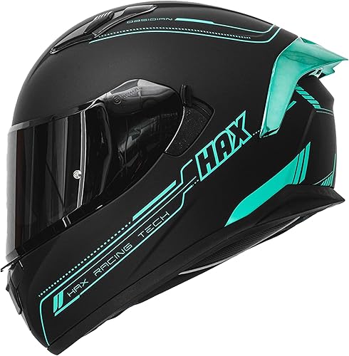 HAX Casco de motocicleta de cara completa de obsidiana para adultos, con doble visera, para motocicleta, bicicleta de calle, con pinlock listo para disponible en Yaxa Colombia
