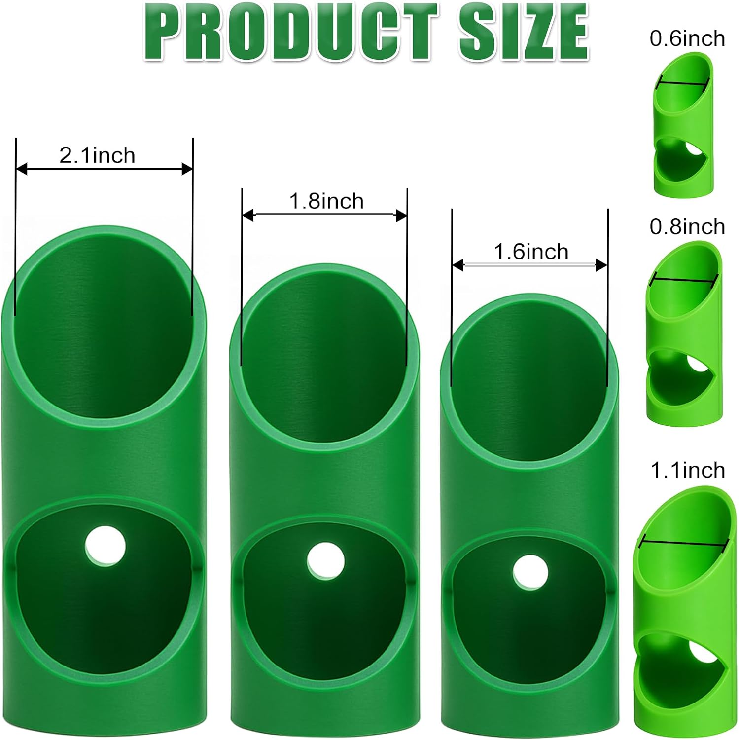 6PCS Foam Pipe Cutter Tool & Insulation Cutting Guide Fixture Set, Green | 6 Sizes Tube Insulation Cutting Guides (15-53mm) for Industrial, Household & Commercial Plumbing Pipe Repair Tools