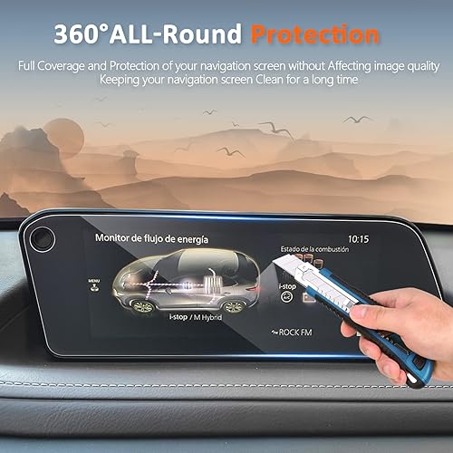 Miniatura 2 de CDEFG Protector de pantalla de vidrio templado para Mazda CX-3 2021 2020 2019 7 pulgadas pantalla táctil de control central de navegación GPS
