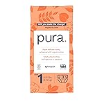 Pura Sensitive Skin Newborn Baby Diapers Trial Pack, Size 1 (4-11 lbs), Totally Chlorine Free, Wetness Indicator, Soft & Gentle, Overnight, Hypoallergenic, Plant-Based 3- Diaper Try Me Pack