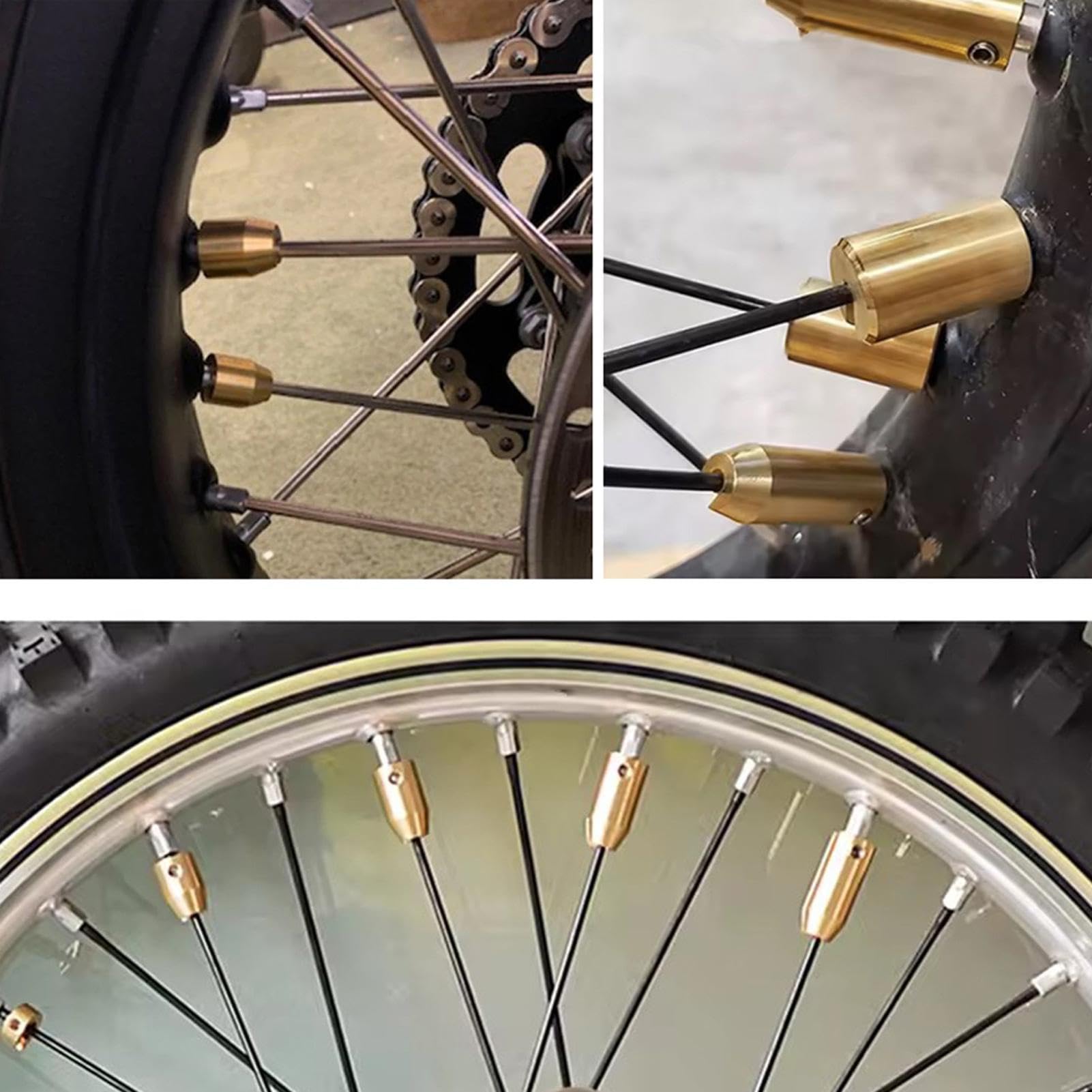 Générique Plombs pour Rayons - 1 Kit | Laiton Masses Équilibrage Roues Moto avec Jantes À Rayons, Ensemble Réutilisable pour Ajustage Précis, Outils Entretien Moto Route en Atelier