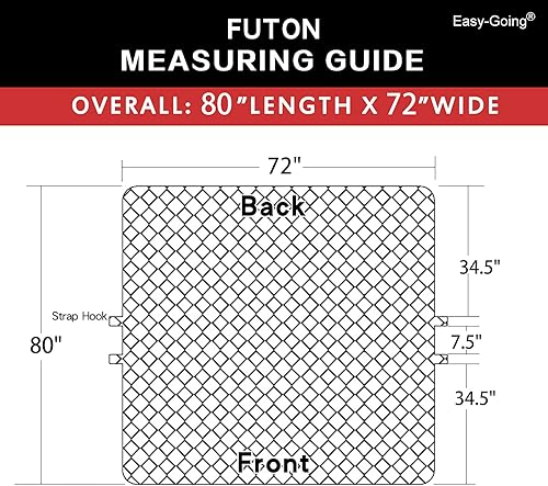 Miniatura 794 de Easy-Going - Funda reversible para sofá, resistente al agua, con varillas de espuma y correas elásticas, protector de muebles para mascotas y perros