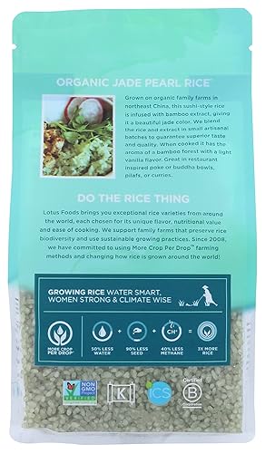 Miniatura 4 de Lotus Foods Arroz perlado de jade orgánico, sin gluten, 15 onzas (paquete de 6)
