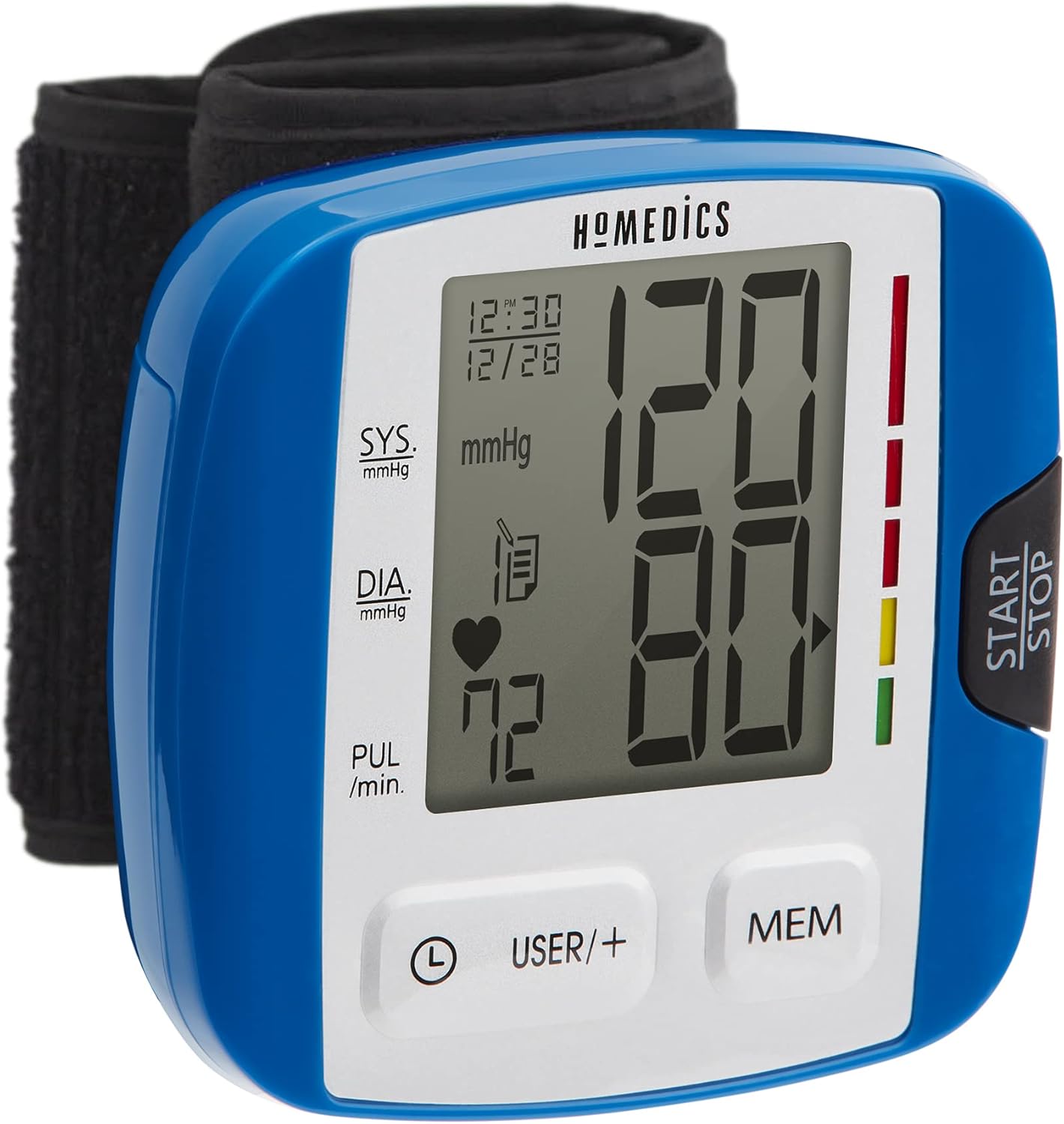 HoMedics Blood Pressure Monitor, Automatic Wrist Blood Pressure Machine with Easy One-Touch Operation, Stores up to 30 Readings for 2 Users, Attached Blood Pressure Cuff and Storage Case Included HoMedics Blood Pressure Monitor, Automatic Wrist Blood Pressure Machine with Easy One-Touch Operation, Stores up to 30 Readings for 2 Users, Attached Blood Pressure Cuff and Storage Case Included
