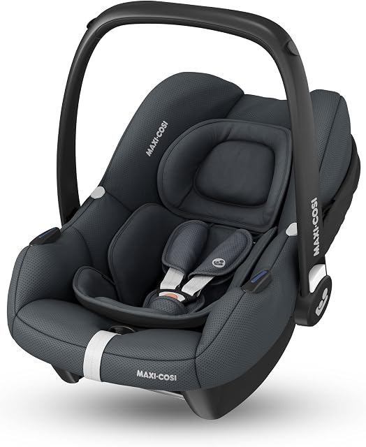 Maxi-Cosi CabrioFix i-Size, i-Size Baby Car Seat, Group 0+ Car Seat, from 40 up to 75 cm, 0-12 kg, Essential Graphite