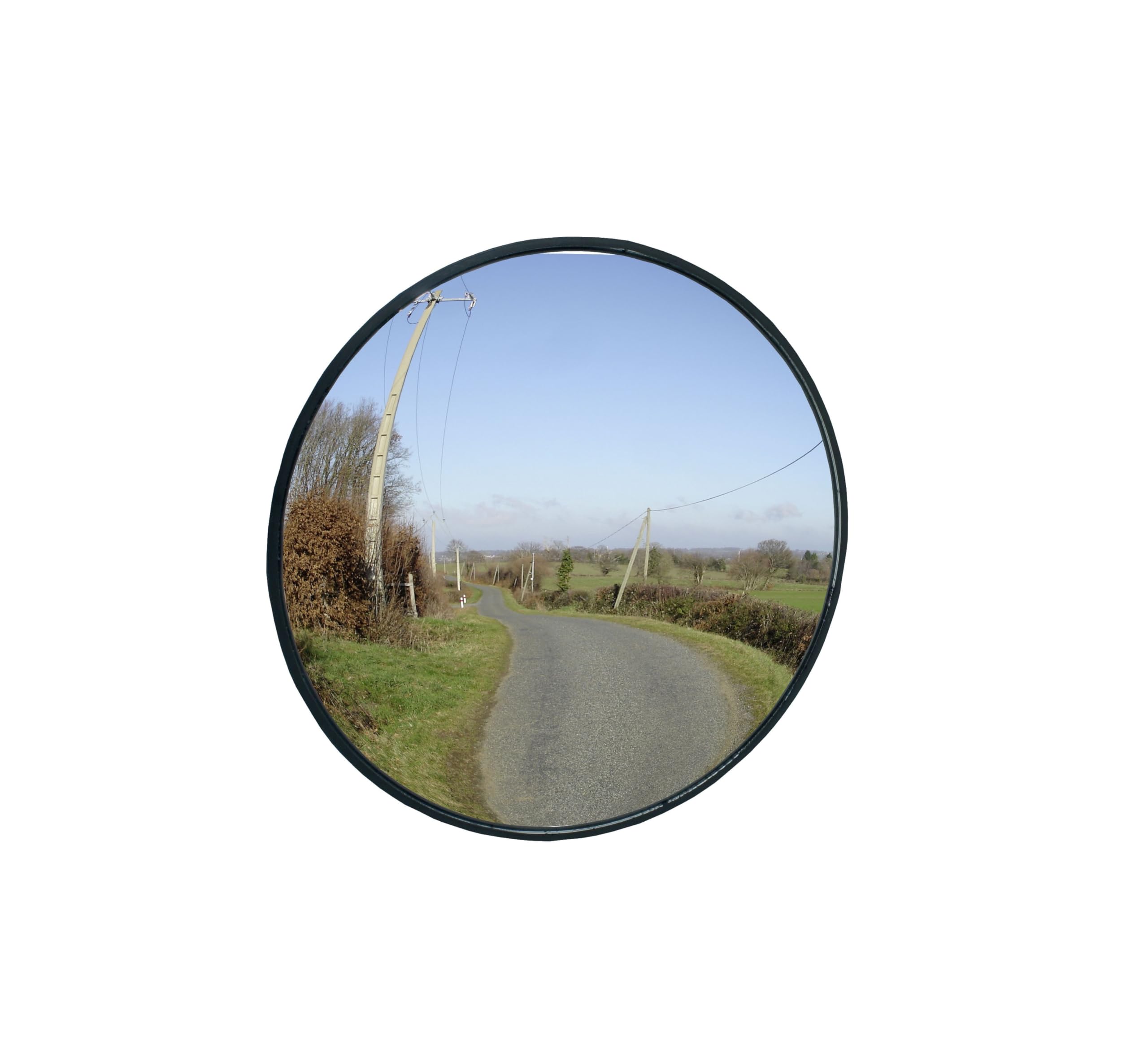 Miroir verre rond noir - 330mm