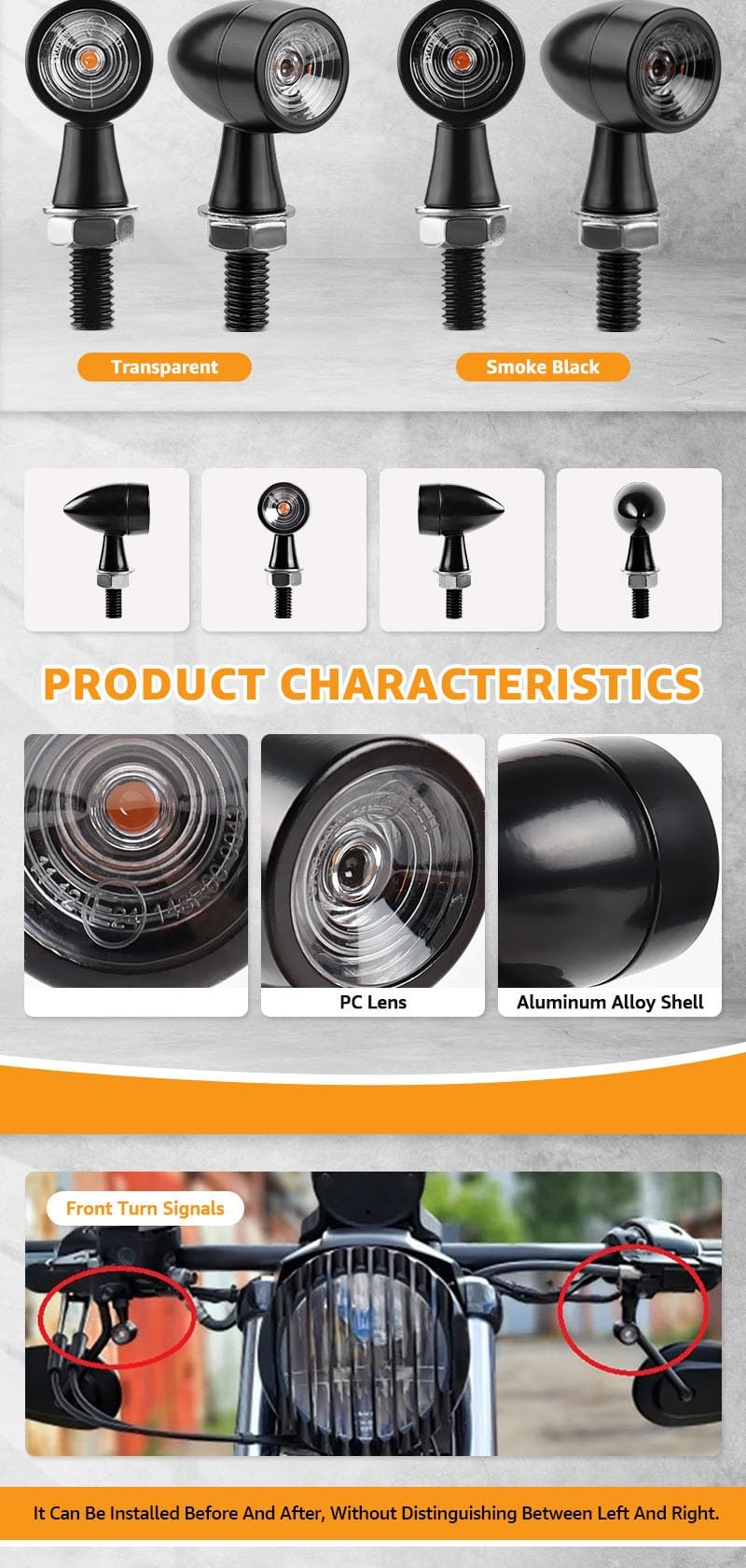 Intermitentes Tipo Bala para Motocicleta, 8 Mm, 12 V, Universales, para Bajaj Pulsar 200 NS, RS/200 AS Tyres