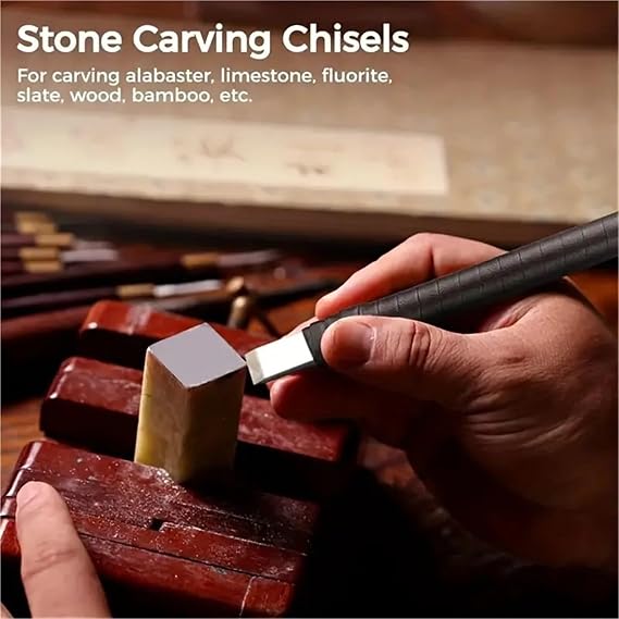 Wood Carving Kit 8pcs/10pcs Stone Wood Carving Tool Kit, Wood Chisels Set Stone Carving Tool Tungsten Steel Carving Kit For Woodworking With Bag(8pcs)