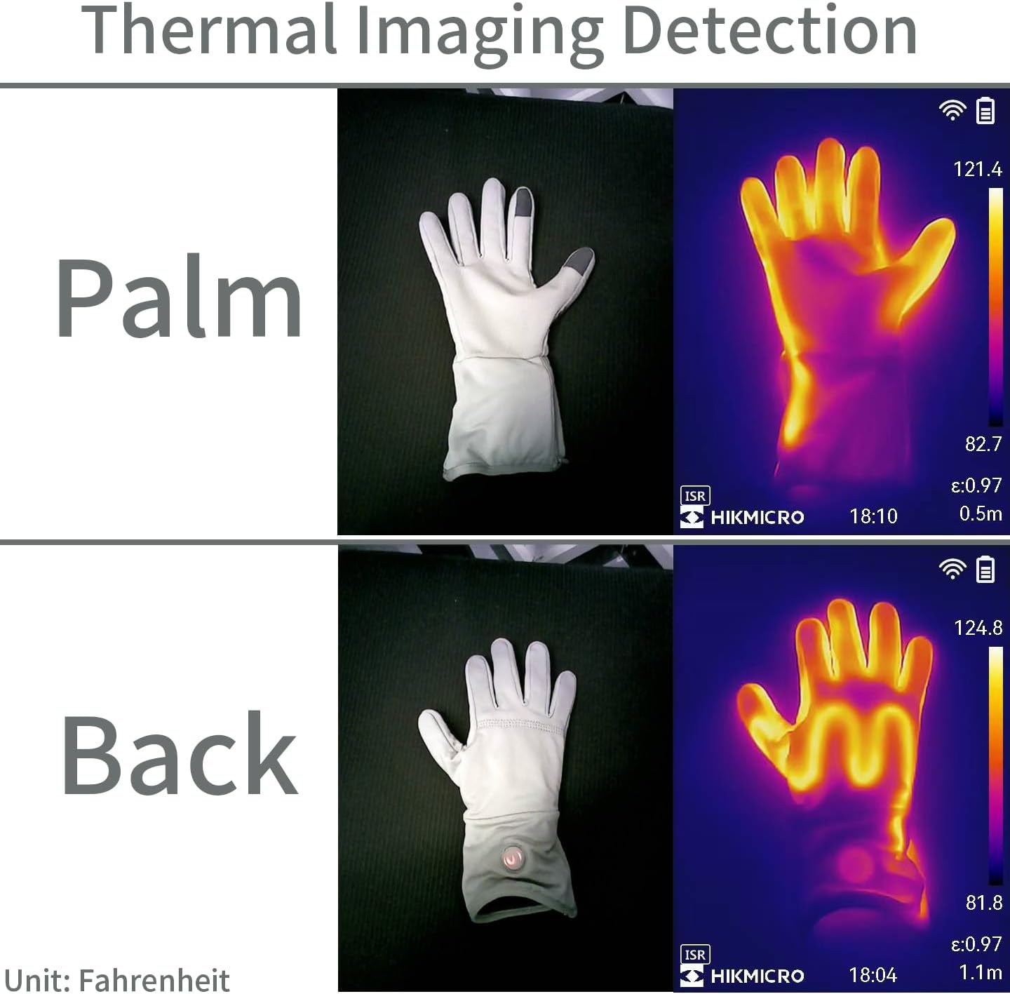CUEHEAT Heated Glove Liners in use