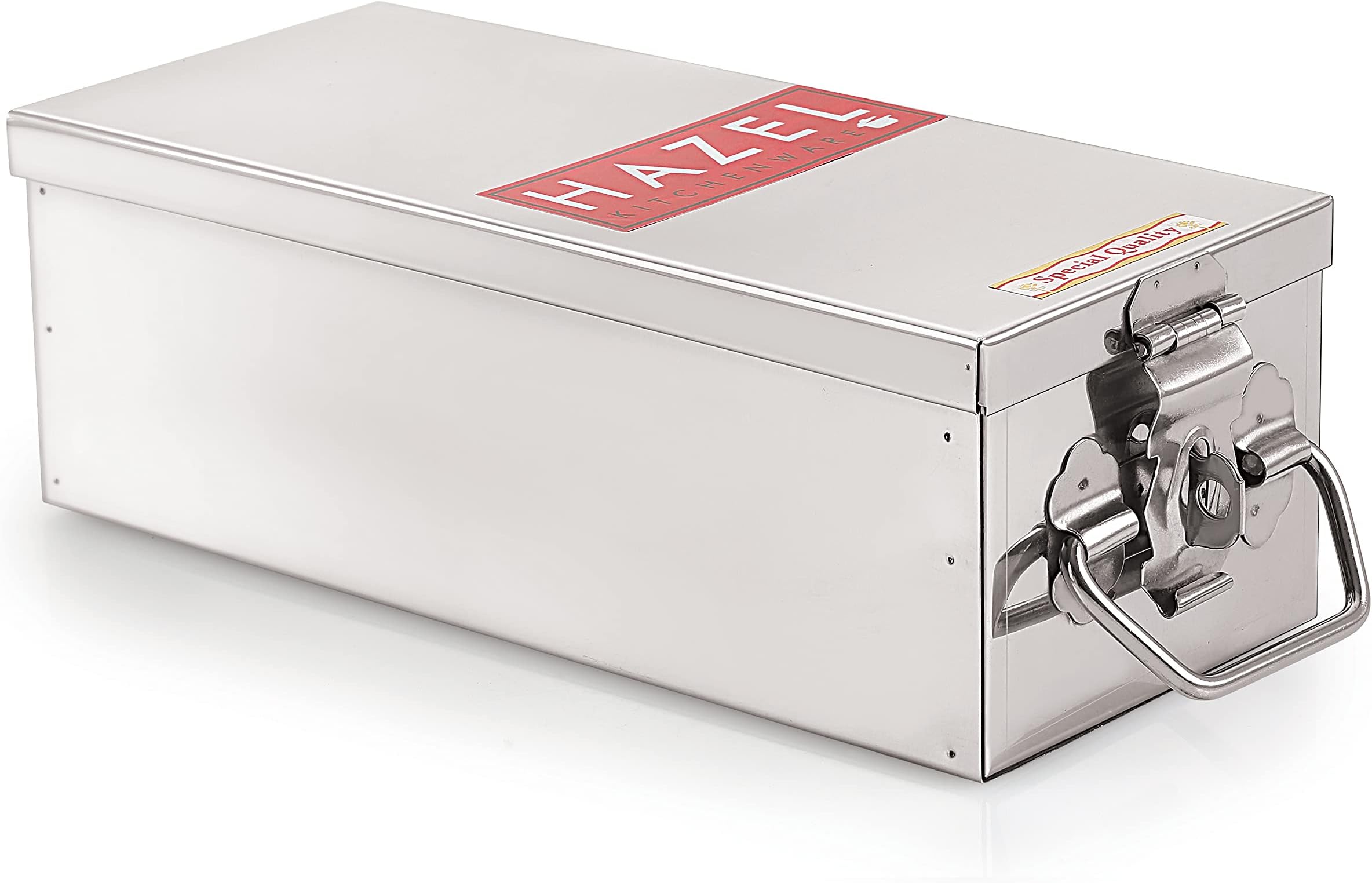 HAZEL Stainless Steel Jewellery Box Organiser for Women - Large Locking Cash Box with Glossy Finish for Home & Shop Counter - Perfect Diwali Gifts for Elegant Storage