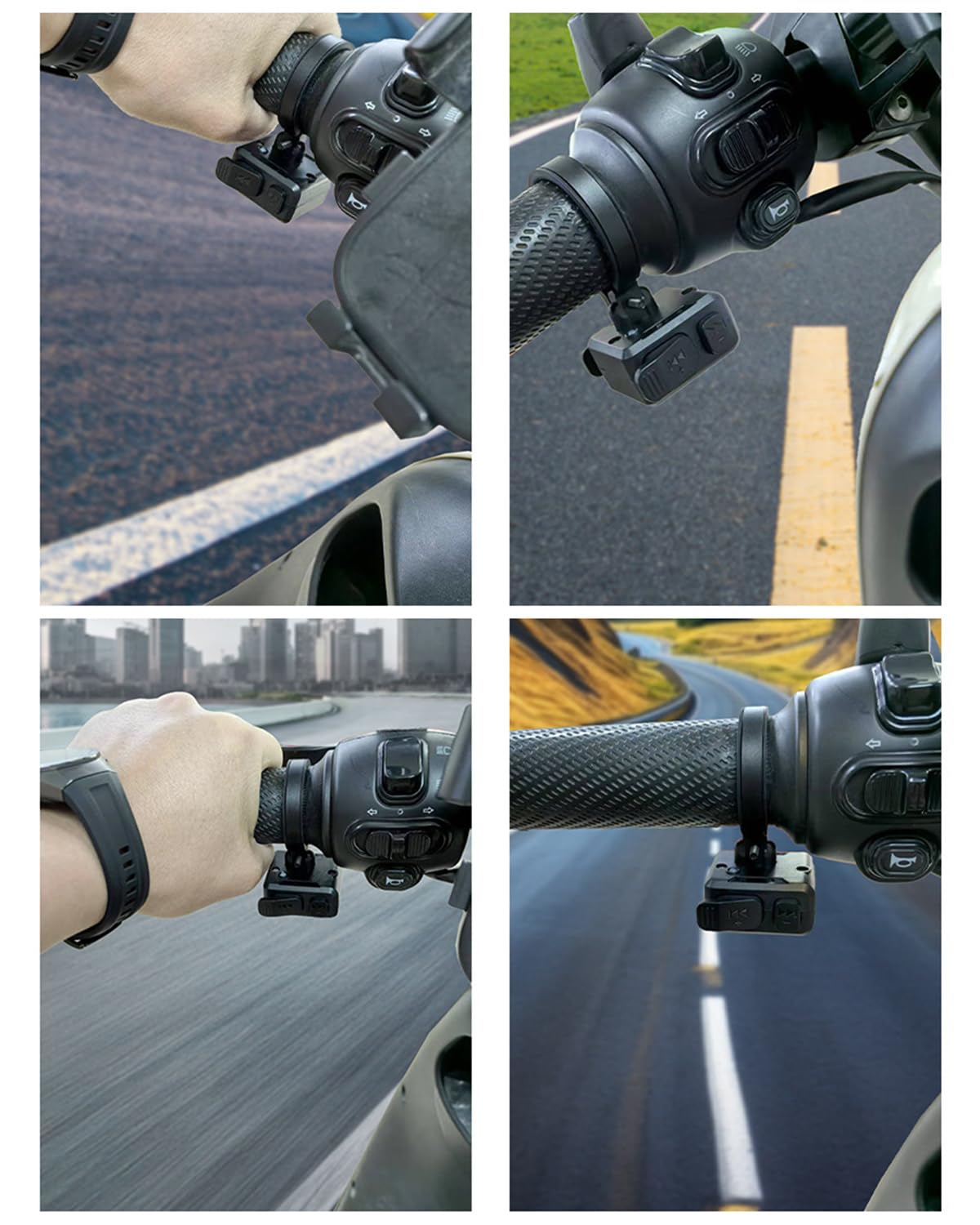 Controller Bluetooth per moto, telecomando intelligente per cuffie smartphone, controller wireless impermeabile per cuffie da casco