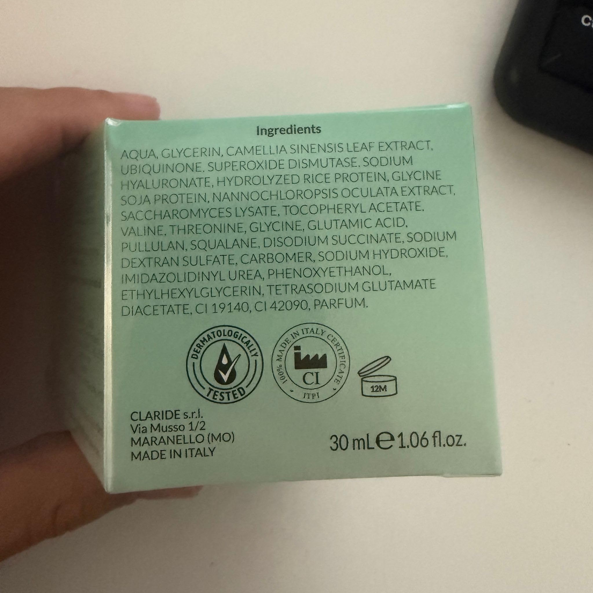Crema Gel Contorno Occhi, Formula Antiossidante con Tè Verde, Coenzima Q10 e Vitamina E, per Tutti i Tipi di Pelle, (30 ml)