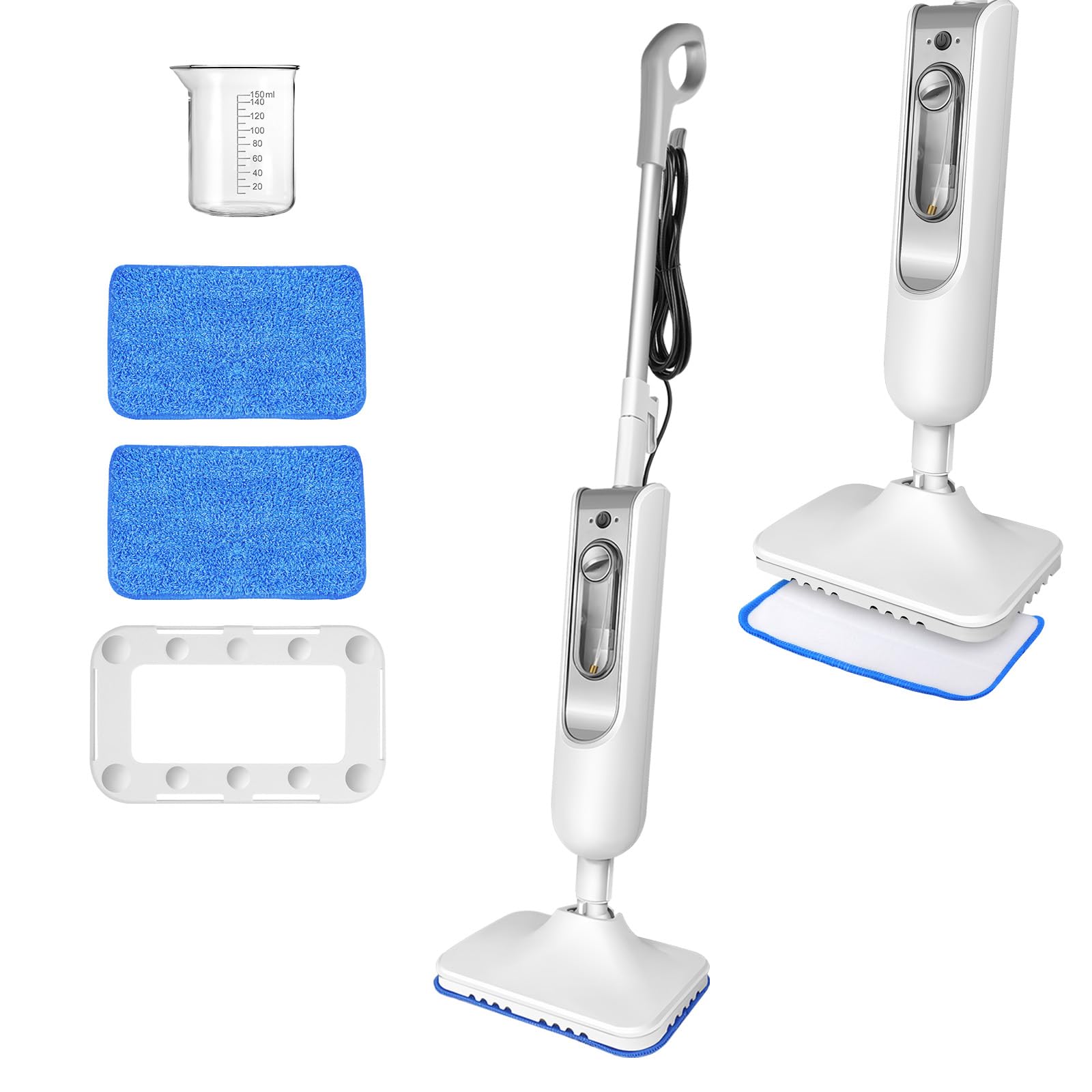 Steam Mop Floor Steamer 1500w Powerful Cleaner with 400ml Water Tank 15.8ft Cord, Swivel Head, 2 Adjustable Steam Modes, for Hard Floors, Carpets